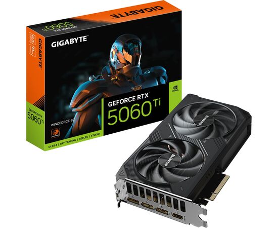 Видеокарта GIGABYTE GeForce RTX5060Ti 8Gb WINDFORCE (GV-N506TWF2-8GD), изображение 10 Видеокарта GIGABYTE GeForce RTX5060Ti 8Gb WINDFORCE (GV-N506TWF2-8GD), изображение 10