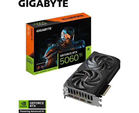 Видеокарта GIGABYTE GeForce RTX5060Ti 8Gb WINDFORCE OC (GV-N506TWF2OC-8GD), изображение 8 Видеокарта GIGABYTE GeForce RTX5060Ti 8Gb WINDFORCE OC (GV-N506TWF2OC-8GD), изображение 8