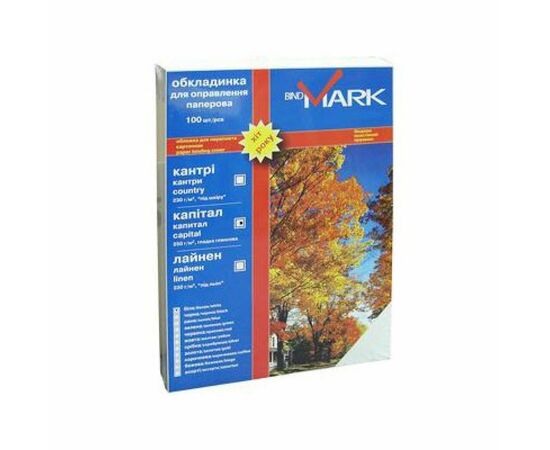 Обложка для переплета bindMARK карт. Кантри А4 230г/м2 (100 шт.) коричневая (41714)
