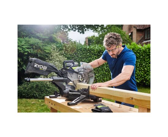 Торцовочная пила Ryobi ONE+ НР RMS18254X-0 18В с протяжкой, диск 254мм, (без АКБ и ЗУ) (5133005736), изображение 6