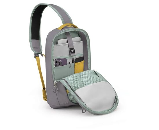 Рюкзак туристический Osprey Transporter Sling frosty mint/soundwave grey - O/S - зелений/сірий (009.3925), изображение 4 Рюкзак туристический Osprey Transporter Sling frosty mint/soundwave grey - O/S - зелений/сірий (009.3925), изображение 4