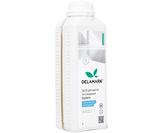 Засіб для миття підлоги DeLaMark Білі квіти бавовни 1 л (4820152333698)