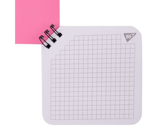 Блокнот Yes 110x110 мм 80 аркушів на cпіралі Hey Helly клітинка (151821), зображення 2
