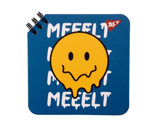 Блокнот Yes 110x110 мм 80 аркушів на cпіралі Melt smile клітинка (151815)