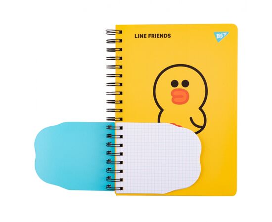 Блокнот Yes 2 в 1 В5 В7 80 арк 20 арк подвійна спіраль Line Friends Sally клітинка (151780), зображення 2