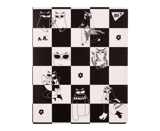 Блокнот Yes А5 50 листов спираль Tatoo Cats клетка (151883)