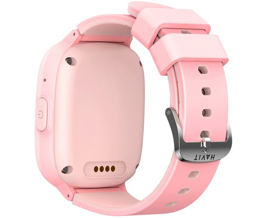 Смарт-часы Havit HV-KW11 IP67, GPS, 4G Pink (HV-KW11 Pink), изображение 5 Смарт-часы Havit HV-KW11 IP67, GPS, 4G Pink (HV-KW11 Pink), изображение 5