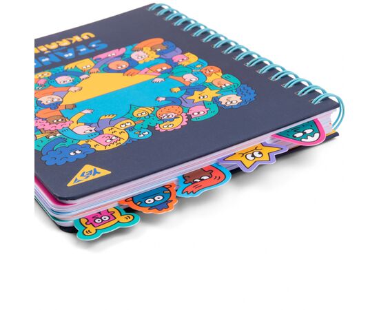 Блокнот Yes А5 96 листов на спирали с разделителями Stand with Ukraine клетка (151838), изображение 4 Блокнот Yes А5 96 листов на спирали с разделителями Stand with Ukraine клетка (151838), изображение 4