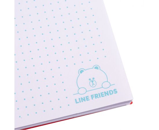 Блокнот Yes В6+ двойная спираль с пластиковым карманом Line Friends точка (151791), изображение 4