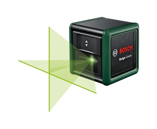 Лазерний нівелір Bosch Quigo Green, точність ± 0.8 мм/м, 12 м, зелений, 0.27 кг (0.603.663.C02), зображення 2 Лазерний нівелір Bosch Quigo Green, точність ± 0.8 мм/м, 12 м, зелений, 0.27 кг (0.603.663.C02), зображення 2