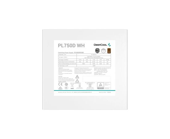 Блок питания Deepcool 750W (PL750D WH), изображение 5 Блок питания Deepcool 750W (PL750D WH), изображение 5