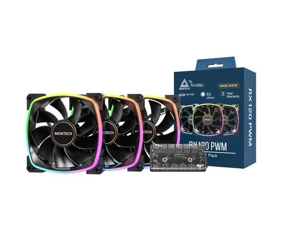 Кулер до корпусу MONTECH RX120 PWM (B31), зображення 8 Кулер до корпусу MONTECH RX120 PWM (B31), зображення 8