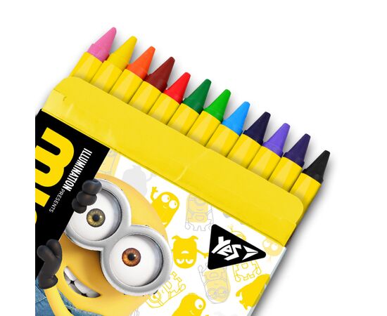 Карандаши цветные Yes Minions воскові 12 шт (590140), изображение 3 Карандаши цветные Yes Minions воскові 12 шт (590140), изображение 3