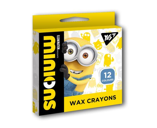 Олівці кольорові Yes Minions воскові 12 шт (590140)