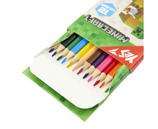 Карандаши цветные Yes Minecraft 12 кольорів (290760), изображение 2 Карандаши цветные Yes Minecraft 12 кольорів (290760), изображение 2