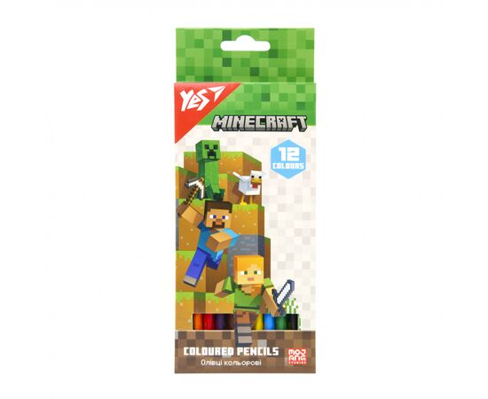 Карандаши цветные Yes Minecraft 12 кольорів (290760)