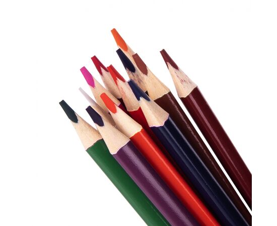 Олівці кольорові Yes Pusheen двосторонні 12 шт. 24 кол (290764), зображення 3