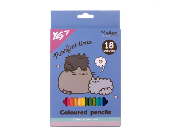 Олівці кольорові Yes Pusheen 18 кольорів (290766)
