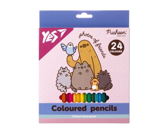 Карандаши цветные Yes Pusheen 24 кольорів (290771)