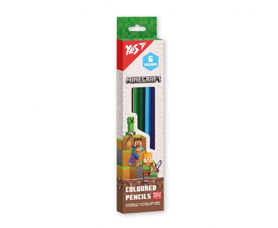 Карандаши цветные Yes Minecraft 6 кольорів (290758)