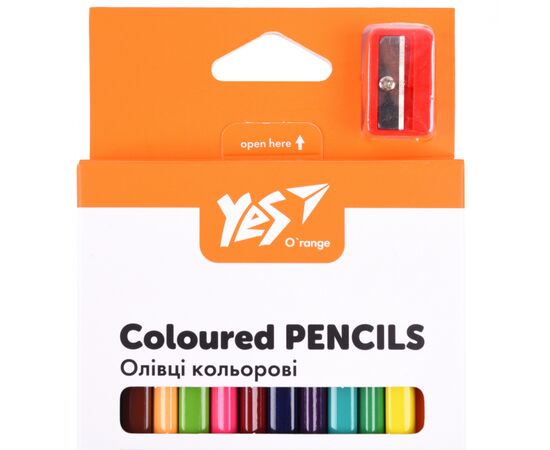 Карандаши цветные Yes Orange Line 12/24 кольорів з точилкою (290755), изображение 2 Карандаши цветные Yes Orange Line 12/24 кольорів з точилкою (290755), изображение 2
