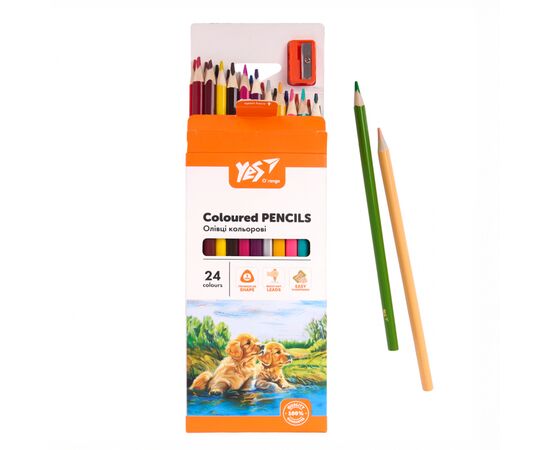 Карандаши цветные Yes Orange Line 24 кольорів з точилкою (290754), изображение 5 Карандаши цветные Yes Orange Line 24 кольорів з точилкою (290754), изображение 5