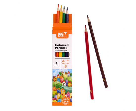 Карандаши цветные Yes Orange Line 6 кольорів (290731), изображение 4 Карандаши цветные Yes Orange Line 6 кольорів (290731), изображение 4