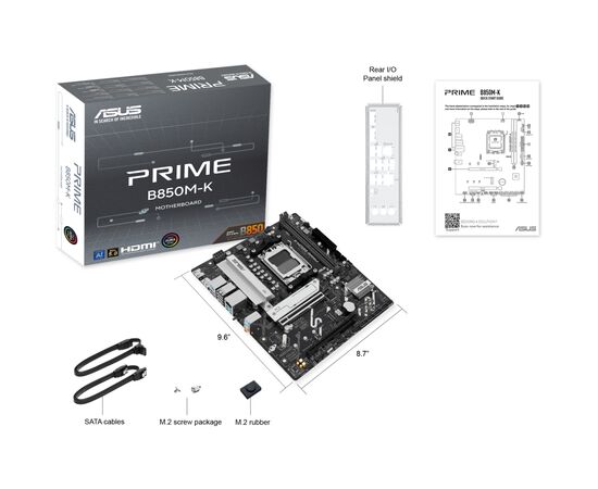 Материнська плата ASUS PRIME B850M-K, зображення 8