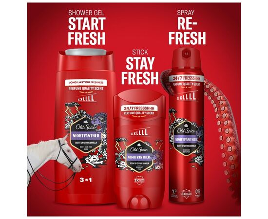 Дезодорант Old Spice Night Panther 85 мл (8700216752527), изображение 6 Дезодорант Old Spice Night Panther 85 мл (8700216752527), изображение 6