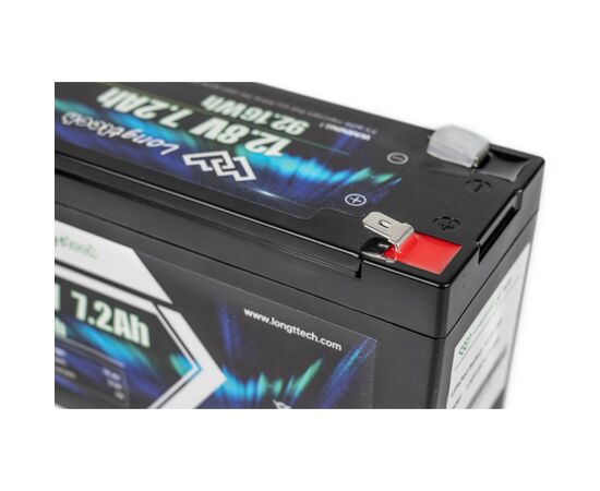 Батарея LiFePo4 Longttech LiFePO4 12.8V - 7.2Ah (LAR1207-LT7-R26), изображение 7 Батарея LiFePo4 Longttech LiFePO4 12.8V - 7.2Ah (LAR1207-LT7-R26), изображение 7