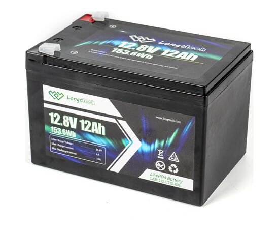 Батарея LiFePo4 Longttech LiFePO4 12.8V - 12Ah (LAR1212-LT12-R32), изображение 6 Батарея LiFePo4 Longttech LiFePO4 12.8V - 12Ah (LAR1212-LT12-R32), изображение 6