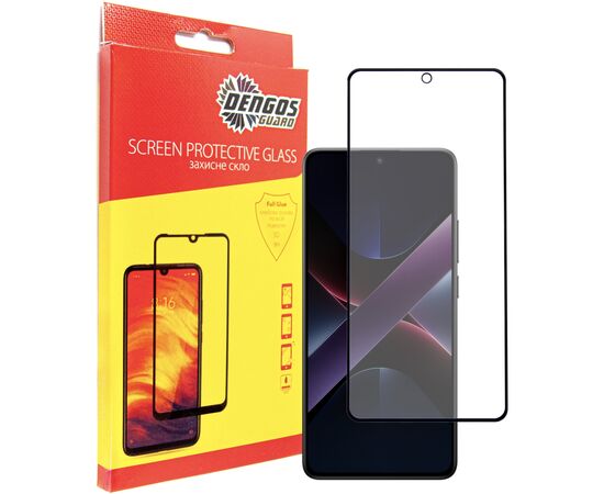 Стекло защитное Dengos Full Glue Poco X7 Pro (black) (TGFG-393)