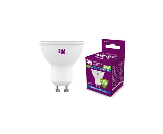 Лампочка ELM MR16 8W PA10S GU10 4000K (18-0192), изображение 2 Лампочка ELM MR16 8W PA10S GU10 4000K (18-0192), изображение 2