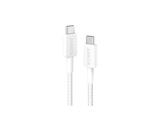 Дата кабель USB-C to USB-C 1.8m 322 White Anker (A81F6H21)