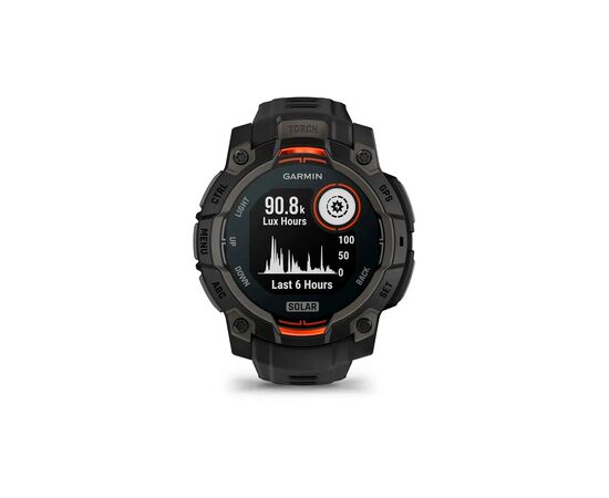 Смарт-часы Garmin Instinct 3, 45mm, Solar, Black Bezel with Black Band, GPS смарт-годинник (010-02934-00), изображение 2 Смарт-часы Garmin Instinct 3, 45mm, Solar, Black Bezel with Black Band, GPS смарт-годинник (010-02934-00), изображение 2