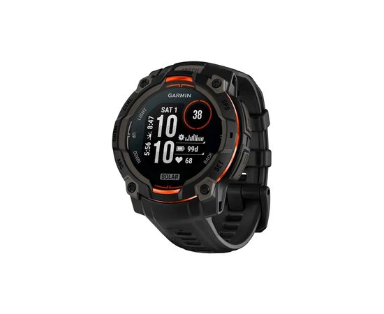 Смарт-годинник Garmin Instinct 3, 45mm, Solar, Black Bezel with Black Band, GPS смарт-годинник (010-02934-00)