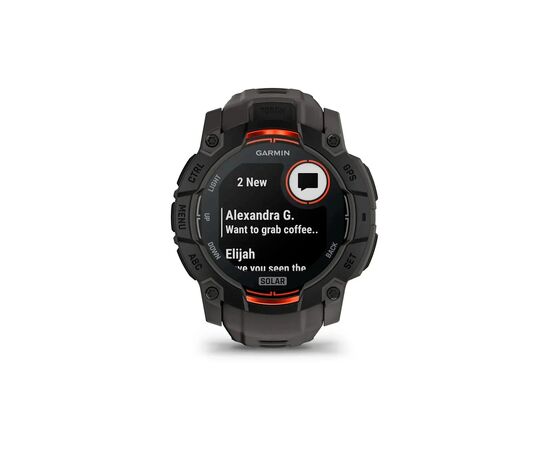 Смарт-часы Garmin Instinct 3, 50mm, Solar, Black Bezel with Charcoal Band, GPS смарт-годинник (010-02935-00), изображение 2 Смарт-часы Garmin Instinct 3, 50mm, Solar, Black Bezel with Charcoal Band, GPS смарт-годинник (010-02935-00), изображение 2