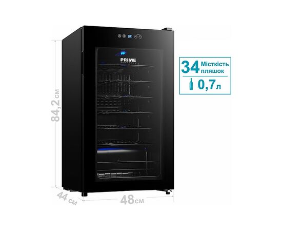 Холодильник PRIME Technics PWC 8634 EB, изображение 5 Холодильник PRIME Technics PWC 8634 EB, изображение 5