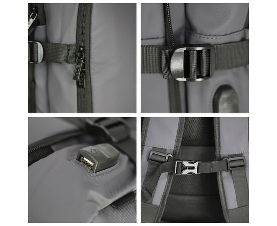 Рюкзак туристический NikiBo Journey 20-30л сірий (30012505-07), изображение 4