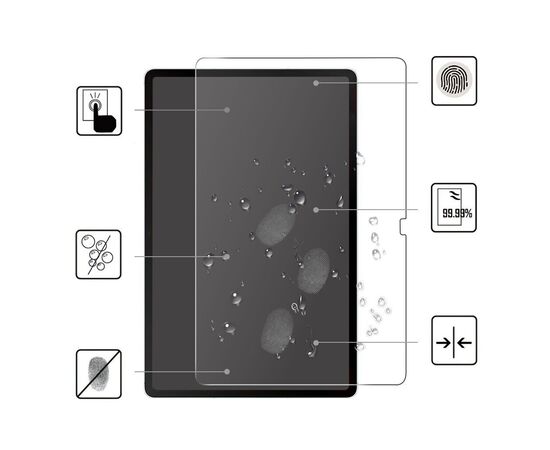 Стекло защитное BeCover Samsung Galaxy Tab S10 FE Plus (713329), изображение 4 Стекло защитное BeCover Samsung Galaxy Tab S10 FE Plus (713329), изображение 4
