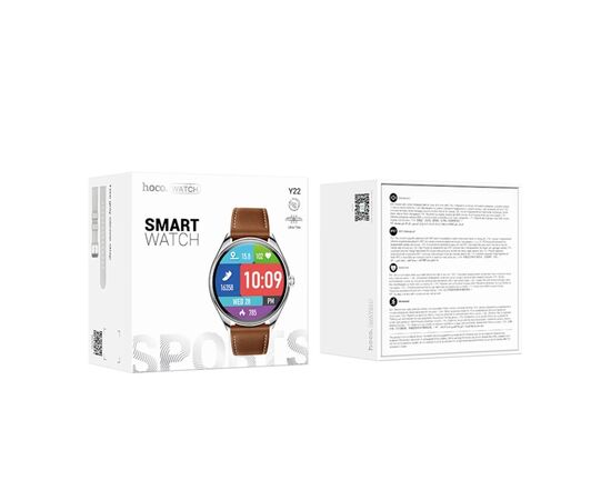 Смарт-часы HOCO Y22 AMOLED Smart sports watch(call version) Silver (6942007628990), изображение 3 Смарт-часы HOCO Y22 AMOLED Smart sports watch(call version) Silver (6942007628990), изображение 3