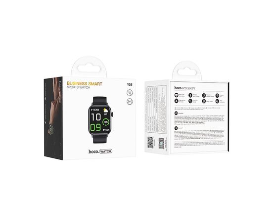 Смарт-годинник HOCO Y26 Smart sports watch (call version) Black (6942007645416), зображення 4 Смарт-годинник HOCO Y26 Smart sports watch (call version) Black (6942007645416), зображення 4