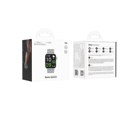 Смарт-часы HOCO Y26 Smart sports watch (call version) Silver (6942007645423), изображение 3 Смарт-часы HOCO Y26 Smart sports watch (call version) Silver (6942007645423), изображение 3