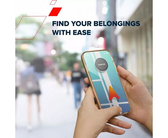 Пошукова система Canyon OnTag 1 Anti-Lost Smart Tracker iOS White 4-pack (CNE-4XPT01SW), зображення 11 Пошукова система Canyon OnTag 1 Anti-Lost Smart Tracker iOS White 4-pack (CNE-4XPT01SW), зображення 11