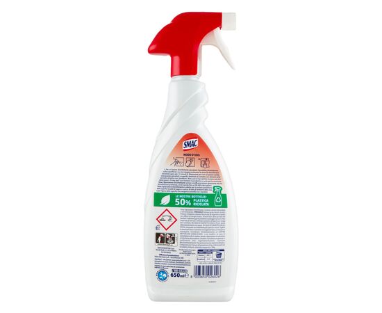 Спрей для чистки ванн Smac Sgrassatore Disinfettante Дезинфицирующий 650 мл (8003650026026), изображение 4 Спрей для чистки ванн Smac Sgrassatore Disinfettante Дезинфицирующий 650 мл (8003650026026), изображение 4
