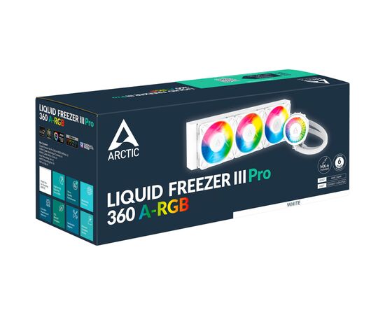 Система жидкостного охлаждения Arctic Freezer III Pro 360 A-RGB (ACFRE00188A), изображение 6 Система жидкостного охлаждения Arctic Freezer III Pro 360 A-RGB (ACFRE00188A), изображение 6