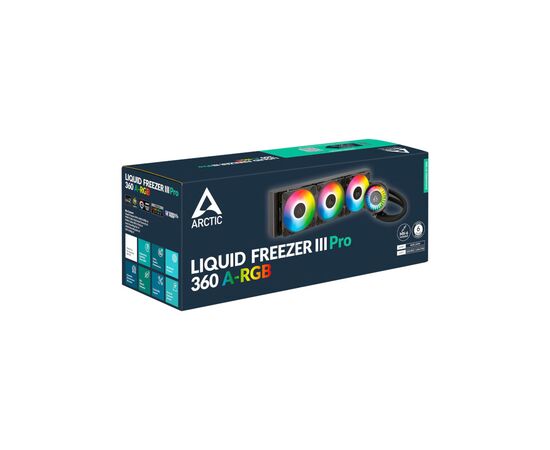 Система жидкостного охлаждения Arctic Liquid Freezer III Pro 360 A-RGB (ACFRE00184A), изображение 6 Система жидкостного охлаждения Arctic Liquid Freezer III Pro 360 A-RGB (ACFRE00184A), изображение 6