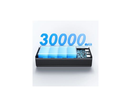 Батарея универсальная Usams PB68 30000mAh PD/3.0/65W, QC/3.0, Black (ATXLOGTC01), изображение 6 Батарея универсальная Usams PB68 30000mAh PD/3.0/65W, QC/3.0, Black (ATXLOGTC01), изображение 6
