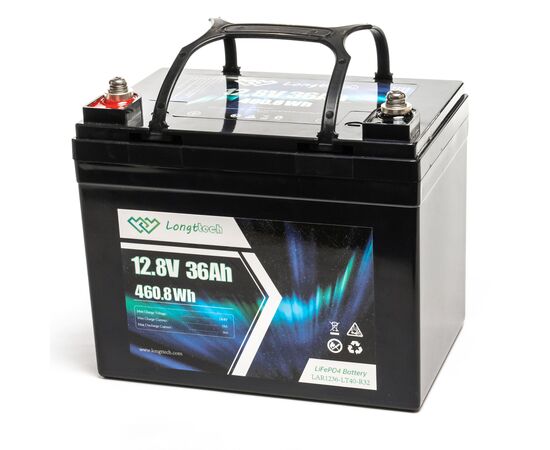 Батарея LiFePo4 Longttech 12.8V - 36Ah (LAR1236-LT40-R32), изображение 7 Батарея LiFePo4 Longttech 12.8V - 36Ah (LAR1236-LT40-R32), изображение 7