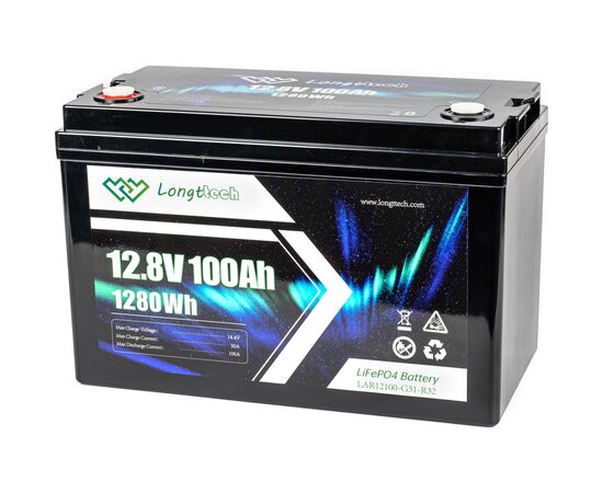 Батарея LiFePo4 Longttech 12.8V - 100Ah (LAR12100-G31-R32), изображение 10 Батарея LiFePo4 Longttech 12.8V - 100Ah (LAR12100-G31-R32), изображение 10